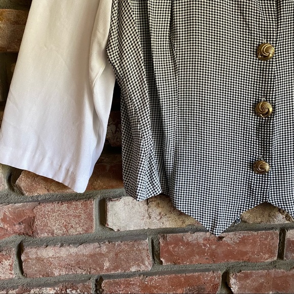 Whirlaway Frocks Gingham Button Up Blouse Vintage - Picture 4 of 11